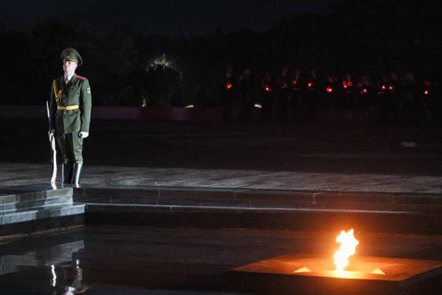 BELARUS, BREST - JUNE 22, 2026: A memorial rally at the Courage Monument in the Brest Fortress marking the 85th anniversary of the Nazi German Invasion of the Soviet Union in World War II. Maxim Malinovsky TASS  94129518