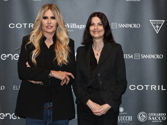 IPA85938302 - Rome: Casa del Cinema. Presentation of the Filming Italy Sardegna Festival. Pictured: Tiziana Rocca, Domizia De Rosa  Copyright: xMarcoxProvvisionatox xDxAvanzo Provvisionatox 85938302