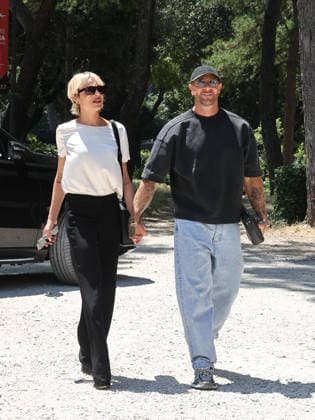 IPA85938472 - Rome: Casa del Cinema. Presentation of the Filming Italy Sardegna Festival. Pictured: Micaela Ramazzotti with her husband Claudio Pallitto  Copyright: xMarcoxProvvisionatox xDxAvanzo Provvisionatox 85938472