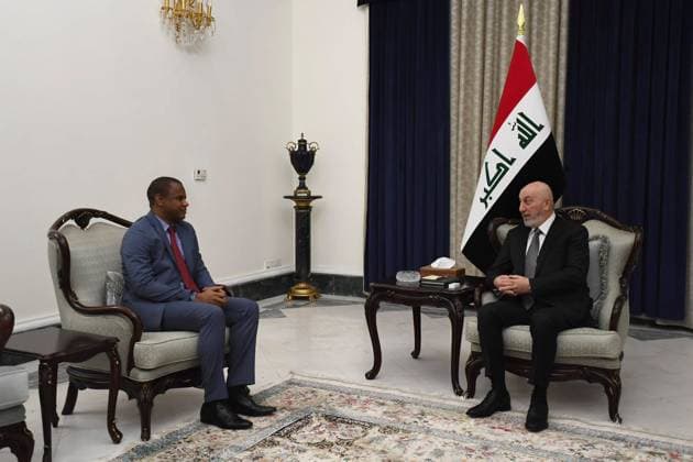 Iraqi President Nizar Amidi receives Mauritanian Ambassador to Iraq, Hassan Mohamed Aaliat, Iraqi President Nizar Amidi receives Mauritanian Ambassador to Iraq, Hassan Mohamed Aaliat, who delivered a congratulatory message from Mauritanian President Mohamed Ould Cheikh Ghazouani on the occasion of his assumption of office, in Baghdad, Iraq, June 22, 2026. Photo by Iraqi Presidency Office apaimages Iraq Iraq Iraq 220626_Iraq_IPO_00(1) Copyright: xapaimagesxIraqixPresidencyxOfficex xapaimagesx