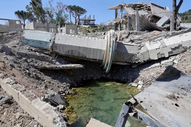 Destruction due to Israeli attacks unveiled in Southern Lebanon s Marjayoun District MARJAYOUN, LEBANON - JUNE 22: A view of the widespread destruction inside the towns of Dibbin and Blat in the Marjayoun district of southern Lebanon on June 22, 2026 following Israeli attacks. Following the implementation of a fragile, U.S.-brokered ceasefire agreement aimed at pausing hostilities, the true scale of the devastation caused by intense Israeli military airstrikes and artillery shelling has been revealed. Numerous residential homes have been completely flattened, local civil infrastructure is severely fractured, and entire residential neighborhoods have been rendered largely uninhabitable. Ramiz Dallah Anadolu Majayoun Lebanon. Editorial use  Copyright: x2026xAnadoluxRamizxDallahx