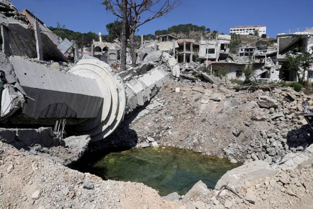 Destruction due to Israeli attacks unveiled in Southern Lebanon s Marjayoun District MARJAYOUN, LEBANON - JUNE 22: A view of the widespread destruction inside the towns of Dibbin and Blat in the Marjayoun district of southern Lebanon on June 22, 2026 following Israeli attacks. Following the implementation of a fragile, U.S.-brokered ceasefire agreement aimed at pausing hostilities, the true scale of the devastation caused by intense Israeli military airstrikes and artillery shelling has been revealed. Numerous residential homes have been completely flattened, local civil infrastructure is severely fractured, and entire residential neighborhoods have been rendered largely uninhabitable. Ramiz Dallah Anadolu Majayoun Lebanon. Editorial use  Copyright: x2026xAnadoluxRamizxDallahx