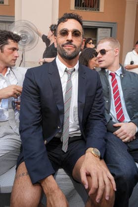 IPA85941860 - Milan, Milan Men™s Fashion Week Spring Summer 2027 - Men™s Fashion, Spring Summer 2027 - Thom Browne fashion show - front row Pictured: Marco Mengoni  Copyright: xRiccardoxGIordanox xRiccardoxGiordanox 85941860