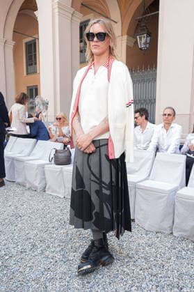 IPA85941613 - Milan, Milan Men™s Fashion Week Spring Summer 2027 - Men™s Fashion, Spring Summer 2027 - Thom Browne fashion show - front row in the photo:  Copyright: xRiccardoxGIordanox xRiccardoxGiordanox 85941613