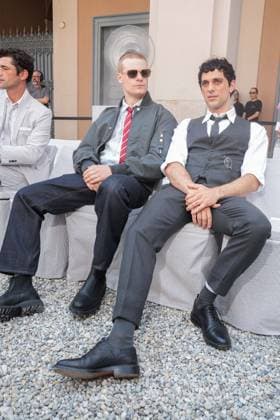 IPA85941674 - Milan, Milan Men™s Fashion Week Spring Summer 2027 - Men™s Fashion, Spring Summer 2027 - Thom Browne fashion show - front row Pictured: guest and Bresch  Copyright: xRiccardoxGIordanox xRiccardoxGiordanox 85941674