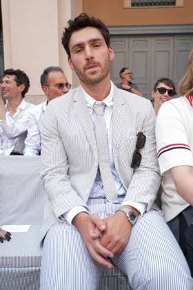 IPA85941693 - Milan, Milan Men™s Fashion Week Spring Summer 2027 - Men™s Fashion, Spring Summer 2027 - Thom Browne fashion show - front row Pictured: Charlie Hall  Copyright: xRiccardoxGIordanox xRiccardoxGiordanox 85941693