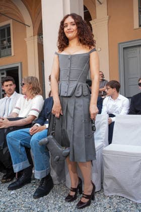 IPA85941701 - Milan, Milan Men™s Fashion Week Spring Summer 2027 - Men™s Fashion, Spring Summer 2027 - Thom Browne fashion show - front row Pictured: Olivia Cooke  Copyright: xRiccardoxGIordanox xRiccardoxGiordanox 85941701