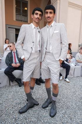 IPA85941828 - Milan, Milan Men™s Fashion Week Spring Summer 2027 - Men™s Fashion, Spring Summer 2027 - Thom Browne fashion show - front row Pictured: Mohammed and Humaid Hadban  Copyright: xRiccardoxGIordanox xRiccardoxGiordanox 85941828