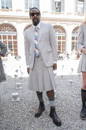 IPA85941834 - Milan, Milan Men™s Fashion Week Spring Summer 2027 - Men™s Fashion, Spring Summer 2027 - Thom Browne fashion show - front row Pictured: Tramell Tillman  Copyright: xRiccardoxGIordanox xRiccardoxGiordanox 85941834