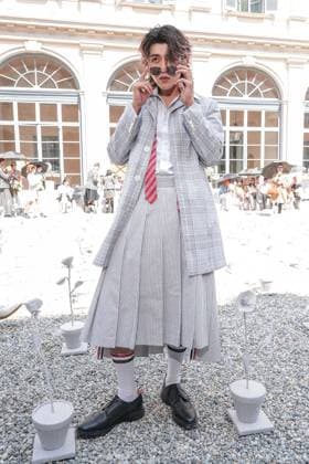 IPA85941851 - Milan, Milan Men™s Fashion Week Spring Summer 2027 - Men™s Fashion, Spring Summer 2027 - Thom Browne fashion show - front row Pictured: Cai Xukun  Copyright: xRiccardoxGIordanox xRiccardoxGiordanox 85941851