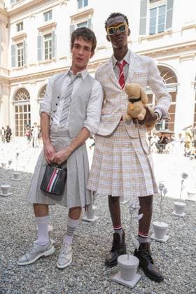 IPA85941889 - Milan, Milan Men™s Fashion Week Spring Summer 2027 - Men™s Fashion, Spring Summer 2027 - Thom Browne fashion show - front row In the photo:  Copyright: xRiccardoxGIordanox xRiccardoxGiordanox 85941889