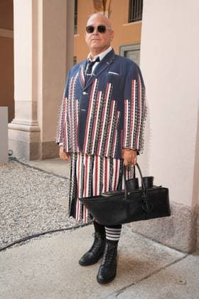 IPA85941535 - Milan, Milan Men™s Fashion Week Spring Summer 2027 - Men™s Fashion, Spring Summer 2027 - Thom Browne fashion show - front row Pictured: Guest  Copyright: xRiccardoxGIordanox xRiccardoxGiordanox 85941535