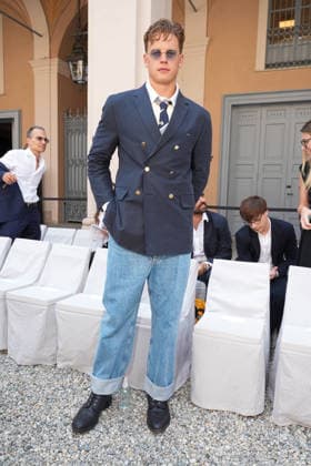 IPA85941553 - Milan, Milan Men™s Fashion Week Spring Summer 2027 - Men™s Fashion, Spring Summer 2027 - Thom Browne fashion show - front row Pictured: Joe Burrow  Copyright: xRiccardoxGIordanox xRiccardoxGiordanox 85941553