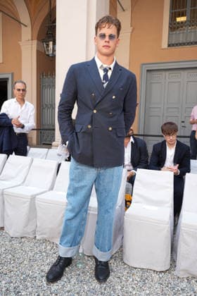 IPA85941555 - Milan, Milan Men™s Fashion Week Spring Summer 2027 - Men™s Fashion, Spring Summer 2027 - Thom Browne fashion show - front row Pictured: Joe Burrow  Copyright: xRiccardoxGIordanox xRiccardoxGiordanox 85941555
