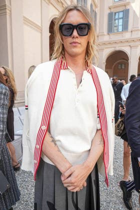 IPA85941605 - Milan, Milan Men™s Fashion Week Spring Summer 2027 - Men™s Fashion, Spring Summer 2027 - Thom Browne fashion show - front row in the photo:  Copyright: xRiccardoxGIordanox xRiccardoxGiordanox 85941605