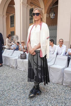 IPA85941610 - Milan, Milan Men™s Fashion Week Spring Summer 2027 - Men™s Fashion, Spring Summer 2027 - Thom Browne fashion show - front row in the photo:  Copyright: xRiccardoxGIordanox xRiccardoxGiordanox 85941610