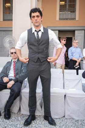 IPA85941662 - Milan, Milan Men™s Fashion Week Spring Summer 2027 - Men™s Fashion, Spring Summer 2027 - Thom Browne fashion show - front row Pictured: Bresch  Copyright: xRiccardoxGIordanox xRiccardoxGiordanox 85941662