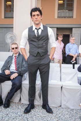 IPA85941664 - Milan, Milan Men™s Fashion Week Spring Summer 2027 - Men™s Fashion, Spring Summer 2027 - Thom Browne fashion show - front row Pictured: Bresch  Copyright: xRiccardoxGIordanox xRiccardoxGiordanox 85941664