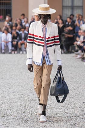 IPA85942257 - Milan, Milan Men™s Fashion Week Spring Summer 2027 - Men™s Fashion, Spring Summer 2027 - Thom Browne fashion show - runway in the photo: Model  Copyright: xRiccardoxGIordanox xRiccardoxGiordanox 85942257