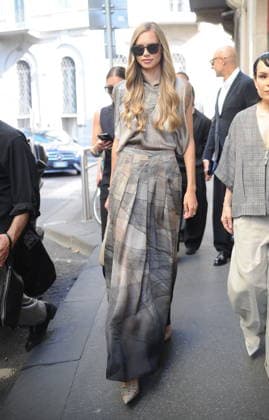 RECORD DATE NOT STATED IPA85944980 - MILAN—LAILA HASANOVIC, JANNIK SINNER S GIRLFRIEND, ATTENDS THE ARMANI FASHION SHOW  Copyright: xx xx 85944980