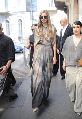 RECORD DATE NOT STATED IPA85944979 - MILAN—LAILA HASANOVIC, JANNIK SINNER S GIRLFRIEND, ATTENDS THE ARMANI FASHION SHOW  Copyright: xx xx 85944979