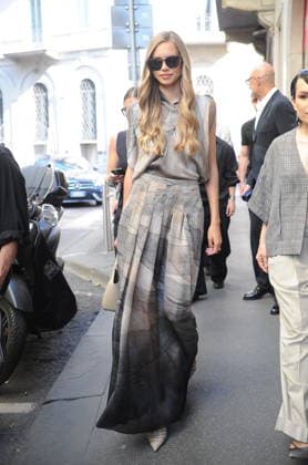 RECORD DATE NOT STATED IPA85944984 - MILAN—LAILA HASANOVIC, JANNIK SINNER S GIRLFRIEND, ATTENDS THE ARMANI FASHION SHOW  Copyright: xx xx 85944984