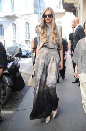 RECORD DATE NOT STATED IPA85944986 - MILAN—LAILA HASANOVIC, JANNIK SINNER S GIRLFRIEND, ATTENDS THE ARMANI FASHION SHOW  Copyright: xx xx 85944986