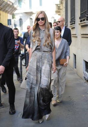 RECORD DATE NOT STATED IPA85945006 - MILAN—LAILA HASANOVIC, JANNIK SINNER S GIRLFRIEND, ATTENDS THE ARMANI FASHION SHOW  Copyright: xx xx 85945006