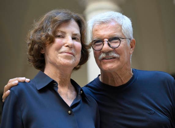 June 22, 2026, Milan, Italy: Silvana Armani (L), granddaughter of Giorgio Armani and creative director of the Giorgio Armani, and fashion designer Leo Dell Orco pose ahead of the start of brand Italian fashion house Giorgio Armani Men s Spring Summer 2027 collection show during the Milan Fashion Week in Milan, Italy, 22 June 2026. Milan Fashion Week runs from 19 to 23 June 2026. ANSA DANIEL DAL ZENNARO. Milan Italy  - ZUMAa110 20260622_zaf_a110_023 Copyright: xDanielxDalxZennarox