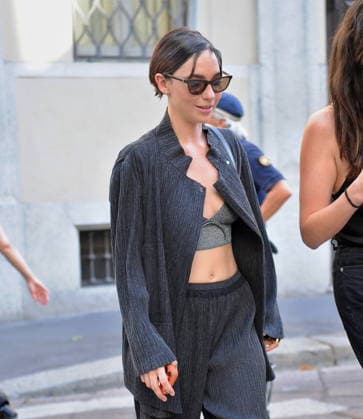 RECORD DATE NOT STATED IPA85945516 - MILAN—MATILDA DE ANGELIS ARRIVES AT THE ARMANI FASHION SHOW  Copyright: xx xx 85945516