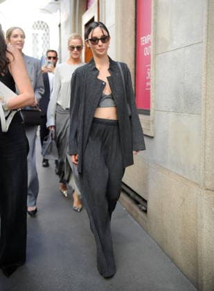 RECORD DATE NOT STATED IPA85945522 - MILAN—MATILDA DE ANGELIS ARRIVES AT THE ARMANI FASHION SHOW  Copyright: xx xx 85945522