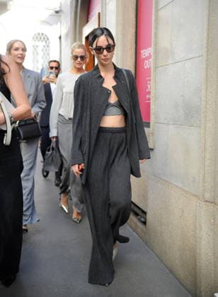 RECORD DATE NOT STATED IPA85945523 - MILAN—MATILDA DE ANGELIS ARRIVES AT THE ARMANI FASHION SHOW  Copyright: xx xx 85945523