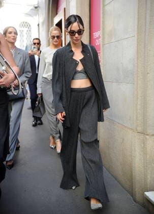 RECORD DATE NOT STATED IPA85945525 - MILAN—MATILDA DE ANGELIS ARRIVES AT THE ARMANI FASHION SHOW  Copyright: xx xx 85945525