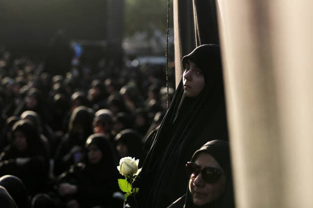 Iranians gather to mark Muharram in Tehran TEHRAN, IRAN - JUNE 22: Shiite Muslims dressed in black wear religious headbands attends a mourning ceremony marking the month of Muharram at the Imamzadeh Ali Akbar Shrine in northern Tehran, Iran on June 22, 2026. Participants gathered to commemorate Hazrat Hussein, the grandson of Prophet Muhammad, and his 72 companions who were martyred in the Battle of Karbala, accompanying the traditional elegies and lamentations. Fatemeh Bahrami Anadolu Tehran Iran. Editorial use only. Please get in touch for any other usage.  Copyright: x2026xAnadoluxFatemehxBahramix