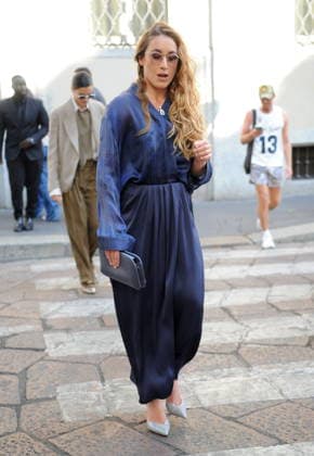 RECORD DATE NOT STATED IPA85945908 - MILAN—SOFIA GOGGIA, OLYMPIC SKI CHAMPION, ARRIVES AT THE ARMANI FASHION SHOW  Copyright: xx xx 85945908