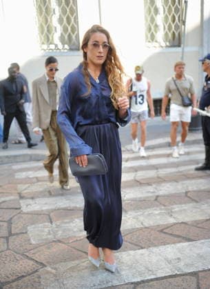 RECORD DATE NOT STATED IPA85945911 - MILAN—SOFIA GOGGIA, OLYMPIC SKI CHAMPION, ARRIVES AT THE ARMANI FASHION SHOW  Copyright: xx xx 85945911
