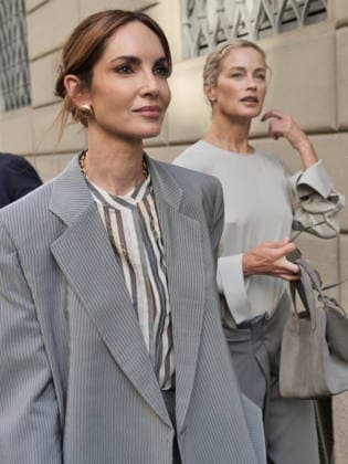 IPA85949674 - Milan, Milan Men s Fashion Week: Spring Summer 2026 2027 - Men s Fashion, Spring Summer 2026 — Armani fashion show; pictured: Eugenia Silva and Carolyn Murphy  Copyright: xLucaxPontix xLucaPonti IpaAgencyx 85949674