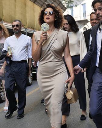 IPA85951717 - Milan, Milan Men s Fashion Week: Spring Summer 2026 2027 - Men s Fashion, Spring Summer 2026 — Armani fashion show; pictured: Nathalie Emmanuel  Copyright: xLucaxPontix xLucaPonti IpaAgencyx 85951717