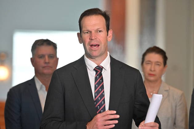 MATT CANAVAN PRESSER, Nationals Leader Matt Canavan and fellow coalition members and senators at a press conference at Parliament House in Canberra, Tuesday, June 23, 2026. ( NO ARCHIVING CANBERRA AUSTRALIAN CAPITAL TERRITORY AUSTRALIA  Copyright: xMICKxTSIKASx 20260623123762982450