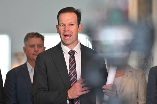 MATT CANAVAN PRESSER, Nationals Leader Matt Canavan and fellow coalition members and senators at a press conference at Parliament House in Canberra, Tuesday, June 23, 2026. ( NO ARCHIVING CANBERRA AUSTRALIAN CAPITAL TERRITORY AUSTRALIA  Copyright: xMICKxTSIKASx 20260623147468142987