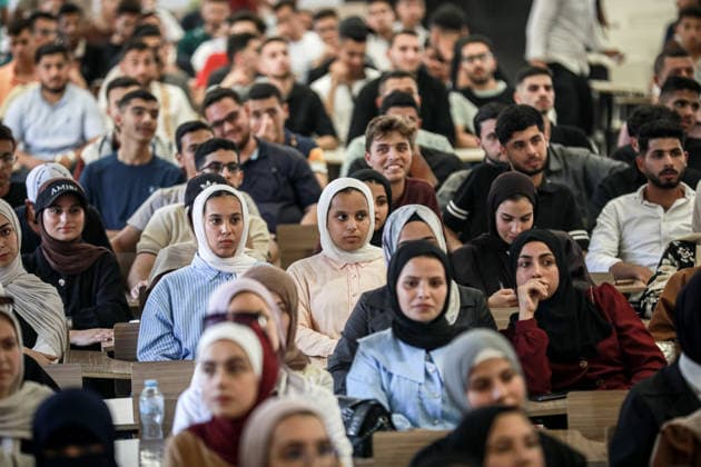 Latin Patriarch of Jerusalem Pizzaballa visits Al-Azhar University in Gaza GAZA, PALESTINE - JUNE 22: Pierbattista Pizzaballa, the Latin Patriarch of Jerusalem, attends a session titled Religions, Coexistence, and the Values of Peace, where he emphasized the importance of interfaith dialogue, tolerance, and a culture of peace during his visit in Al-Azhar University in Gaza with an accompanying delegation, in Gaza, Palestine on June 22, 2026. Abdalhkem Abu Riash Anadolu Gaza Gaza. Editorial use only. Please get in touch for any other usage.  Copyright: x2026xAnadoluxAbdalhkemxAbuxRiashx