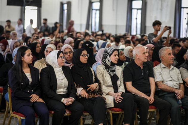 Latin Patriarch of Jerusalem Pizzaballa visits Al-Azhar University in Gaza GAZA, PALESTINE - JUNE 22: Pierbattista Pizzaballa, the Latin Patriarch of Jerusalem, attends a session titled Religions, Coexistence, and the Values of Peace, where he emphasized the importance of interfaith dialogue, tolerance, and a culture of peace during his visit in Al-Azhar University in Gaza with an accompanying delegation, in Gaza, Palestine on June 22, 2026. Abdalhkem Abu Riash Anadolu Gaza Gaza. Editorial use only. Please get in touch for any other usage.  Copyright: x2026xAnadoluxAbdalhkemxAbuxRiashx