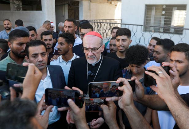 Latin Patriarch of Jerusalem Pizzaballa visits Al-Azhar University in Gaza GAZA, PALESTINE - JUNE 22: Pierbattista Pizzaballa, the Latin Patriarch of Jerusalem, meets with the youth after he attends a session titled Religions, Coexistence, and the Values of Peace, where he emphasized the importance of interfaith dialogue, tolerance, and a culture of peace during his visit in Al-Azhar University in Gaza with an accompanying delegation, in Gaza, Palestine on June 22, 2026. Abdalhkem Abu Riash Anadolu Gaza Gaza. Editorial use only. Please get in touch for any other usage.  Copyright: x2026xAnadoluxAbdalhkemxAbuxRiashx