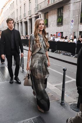 IPA85954319 - Milan, Milan Fashion Week Menswear Spring Summer 2027 - Men s Fashion, Spring Summer 2027 - Giorgio Armani Fashion Show - Guests arriving. Pictured: Laila Hasanovic (model, girlfriend of tennis player Jannik Sinner)  Copyright: xAlessandroxBremecx xx 85954319