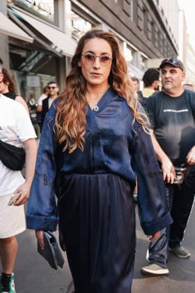 IPA85954262 - Milan, Milan Fashion Week Menswear Spring Summer 2027 - Men s Fashion, Spring Summer 2027 - Giorgio Armani Fashion Show - Guests arriving. Pictured: Sofia Goggia (Italian alpine skier)  Copyright: xAlessandroxBremecx xx 85954262