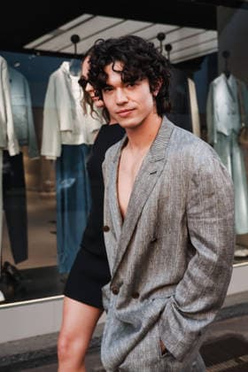 IPA85954274 - Milan, Milan Fashion Week Menswear Spring Summer 2027 - Men s Fashion, Spring Summer 2027 - Giorgio Armani Fashion Show - Guests arriving. Pictured: Conan Gray (American singer)  Copyright: xAlessandroxBremecx xx 85954274