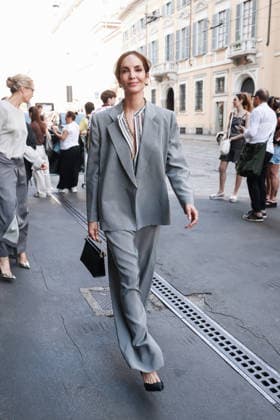 IPA85954291 - Milan, Milan Fashion Week Menswear Spring Summer 2027 - Men s Fashion, Spring Summer 2027 - Giorgio Armani Fashion Show - Guests arriving. Pictured: Eugenia Silva (Spanish model)  Copyright: xAlessandroxBremecx xx 85954291
