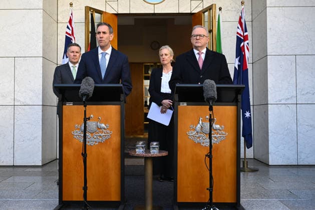 ANTHONY ALBANESE TAX PRESSER, Australian Prime Minister Anthony Albanese and Australian Treasurer Jim Chalmers speak to the media during a press conference at Parliament House in Canberra, Tuesday, June 23, 2026. ( NO ARCHIVING CANBERRA ACT AUSTRALIA  Copyright: xLUKASxCOCHx 20260623152881918331