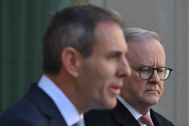 ANTHONY ALBANESE TAX PRESSER, Treasurer Jim Chalmers and Prime Minister Anthony Albanese at a press conference at Parliament House in Canberra, Tuesday, June 23, 2026. ( NO ARCHIVING CANBERRA AUSTRALIAN CAPITAL TERRITORY AUSTRALIA  Copyright: xMICKxTSIKASx 20260623160953231777