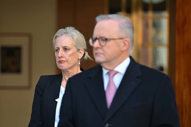 ANTHONY ALBANESE TAX PRESSER, Minister for Finance Katy Gallagher and Prime Minister Anthony Albanese at a press conference at Parliament House in Canberra, Tuesday, June 23, 2026. ( NO ARCHIVING CANBERRA AUSTRALIAN CAPITAL TERRITORY AUSTRALIA  Copyright: xMICKxTSIKASx 20260623110217700473